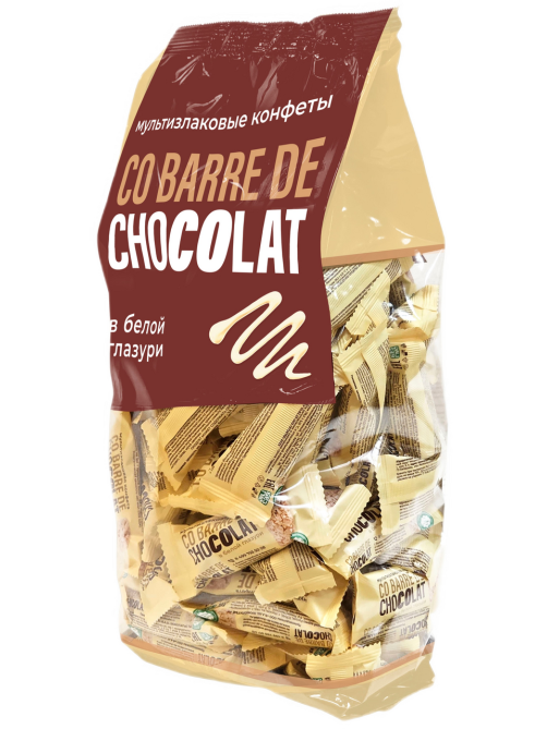 Конфеты Co Barre De Chocolat мультизлаковые белая глазурь, 1кг