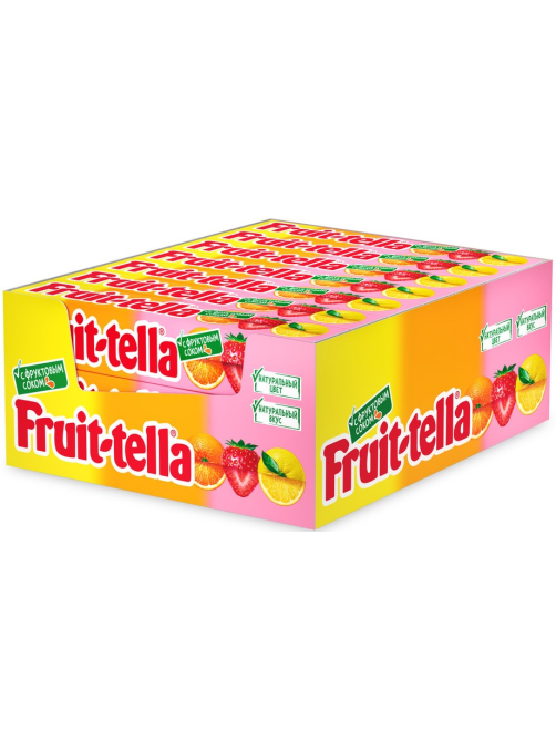 Конфеты жевательные Fruittella Ассорти с фруктовым соком, 41г x 21 шт