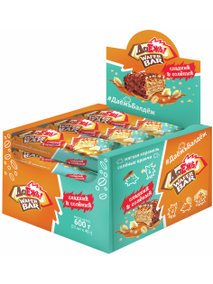 Конфета Даёжъ с карамелью, арахисом и солеными кранчи, 40г x 15 шт