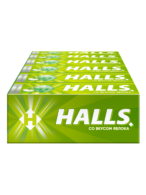 Леденцы Halls яблоко, 25г x 12 шт