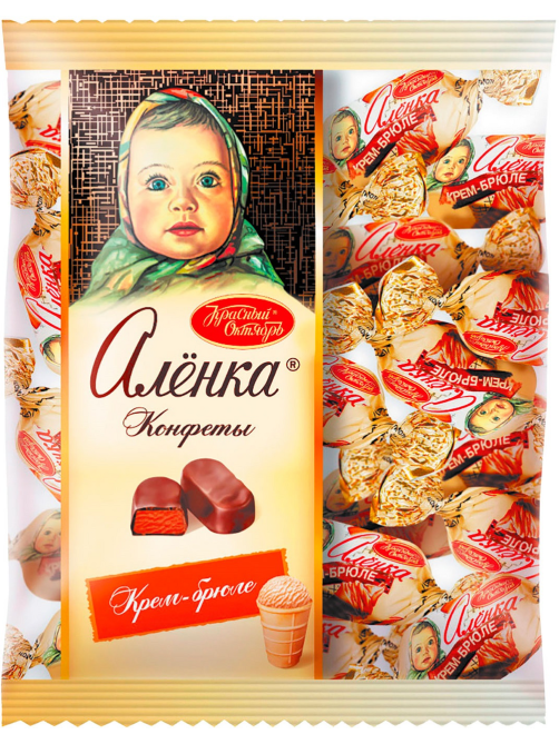 Конфеты Красный Октябрь Аленка крем-брюле шоколадные, 250г