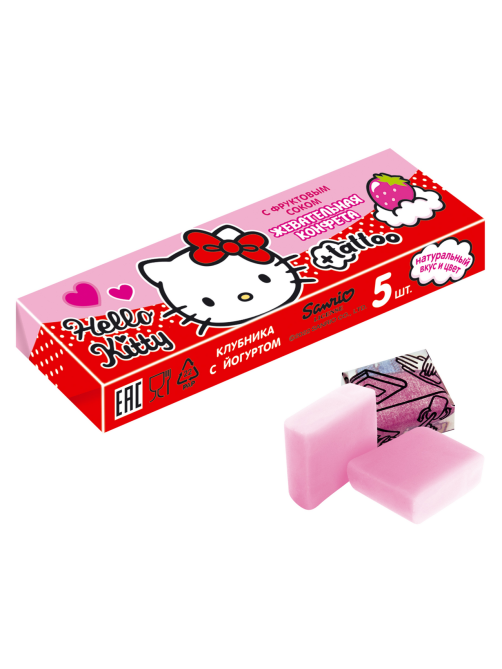 Конфеты жевательные Hello Kitty клубника и йогурт, 25г x 20 шт