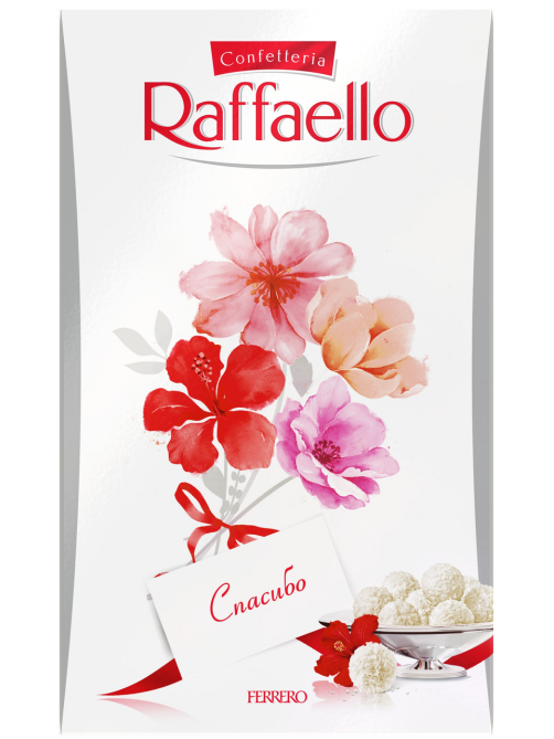 Конфеты в коробке Raffaello с цельным миндальным орехом в кокосовой обсыпке, 70г