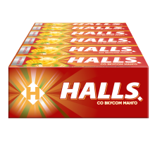 Леденцы Halls Манго, 25г x 12 шт