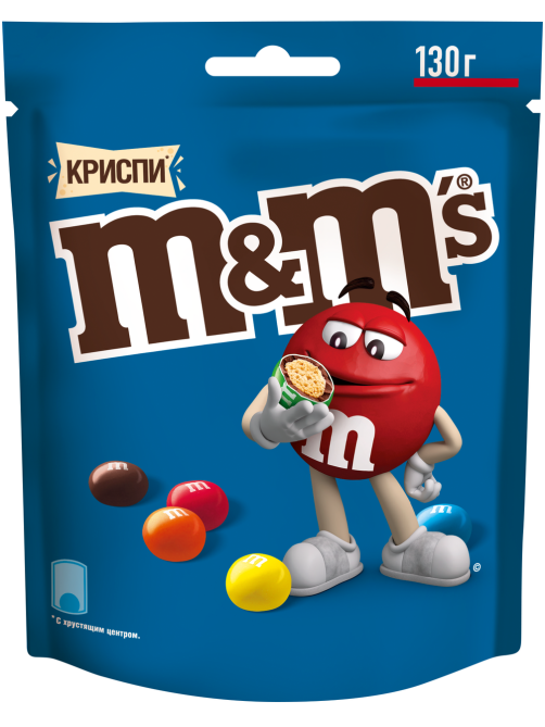 Конфеты M&M's Криспи драже с хрустящим центром, 130г