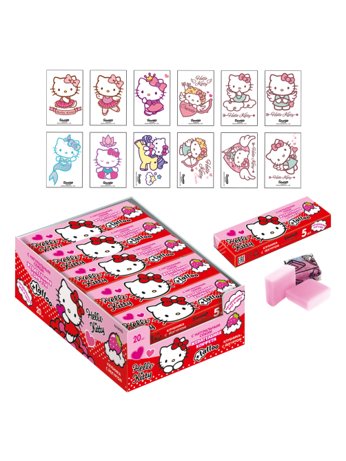 Конфеты жевательные Hello Kitty клубника и йогурт, 25г