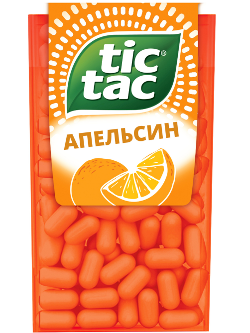 Драже Tic Tac со вкусом апельсина освежающее, 49г