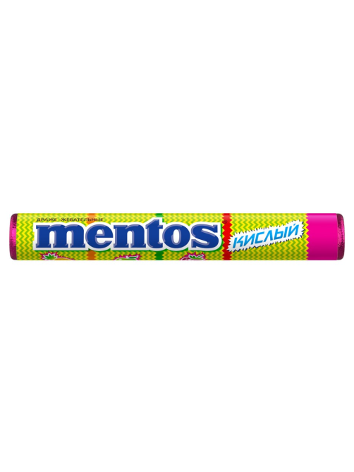 Драже жевательное Mentos кислое, 37.5г