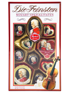 Набор шоколадных конфет Mozart Reber Die Feinsten Mozart-Spezialitaten с марципаном, 218г