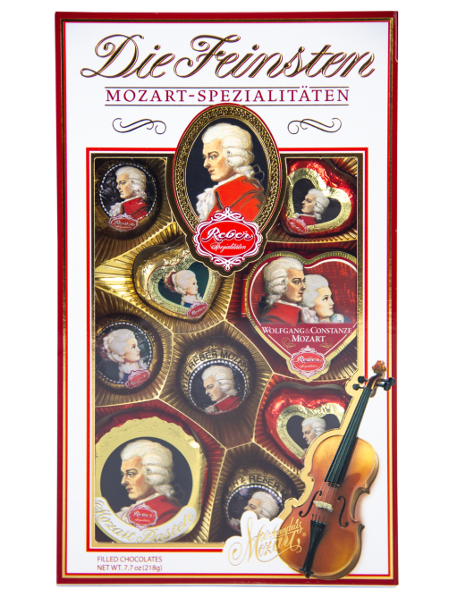 Набор шоколадных конфет Mozart Reber Die Feinsten Mozart-Spezialitaten с марципаном, 218г