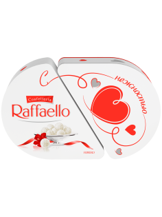 Конфеты в коробке Raffaello с цельным миндальным орехом в кокосовой обсыпке, 300г