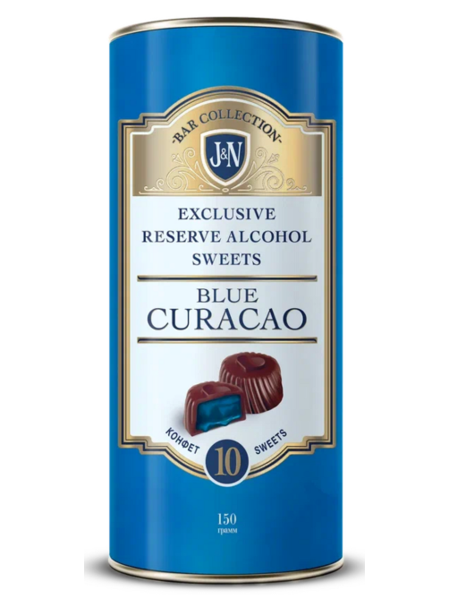 Конфеты J&N Bar Collection ликер блю кюрасао, 150г