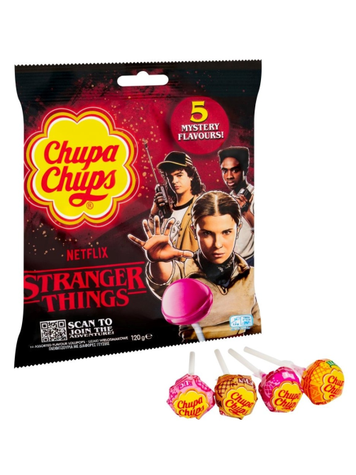 Карамель Chupa Chups Stranger Things Right Side Up красная (12г x 10шт), 120г