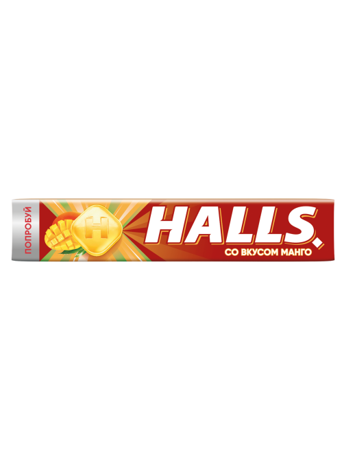 Леденцы Halls Манго, 25г x 12 шт