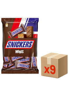 Конфеты шоколадные Snickers Minis, 180г x 9 шт