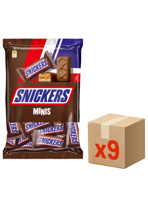 Конфеты шоколадные Snickers Minis, 180г x 9 шт