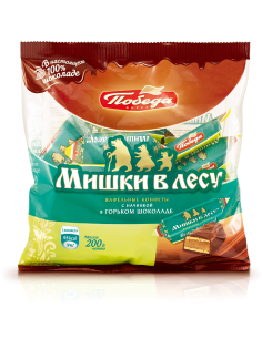 Конфеты Победа вкуса Мишки в лесу вафельные, 200г