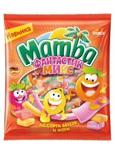 Конфеты жевательные Mamba Фантастик микс, 150г