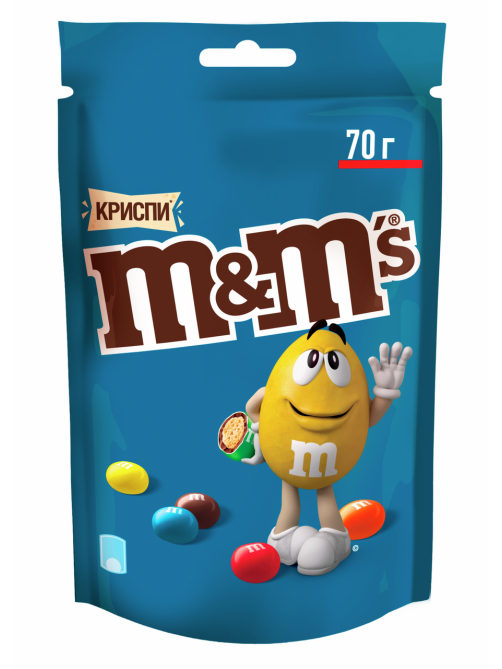 Конфеты M&M's Криспи драже с хрустящим центром, 70г