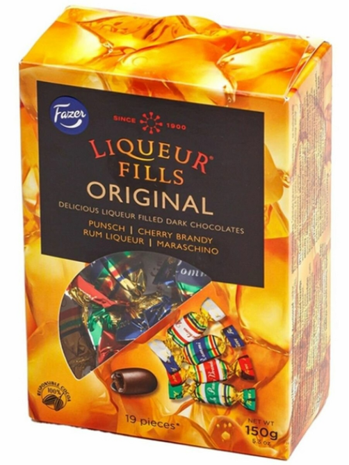 Конфеты Fazer Liqueur Fills с ликерной начинкой, 150г