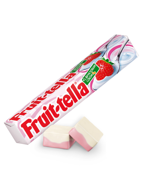 Конфеты жевательные Fruittella Клубничная с йогуртом, 41г