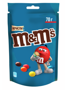 Конфеты M&M's Криспи драже с хрустящим центром, 70г