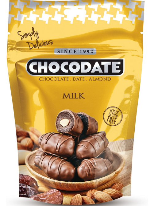 Конфеты Chocodate финики с миндалем в молочном шоколаде, 100г