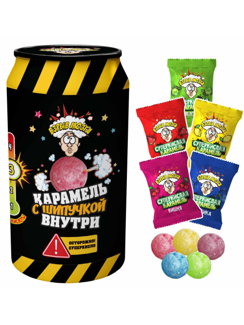 Карамель Конфитой Взрыв мозга с шипучкой, 42г x 12 шт