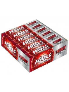 Карамель леденцовая Halls с кофеином, витамином В6 и вкусом колы, 25г x 12 шт