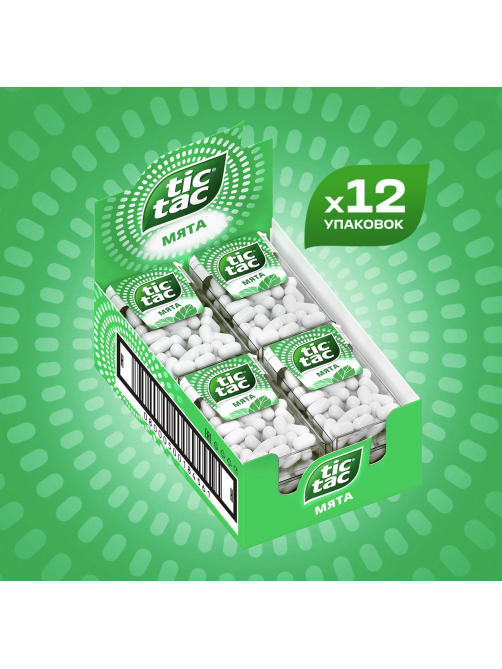 Драже Tic Tac Мята освежающее, 16г x 12 шт