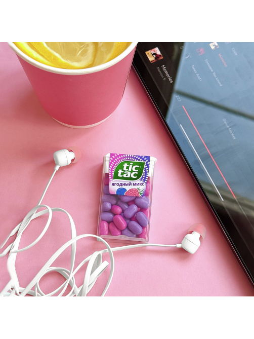 Драже Tic Tac Ягодный микс со вкусом малины и голубики освежающее, 16г