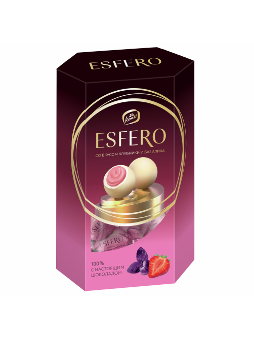 Конфеты Esfero из белого шоколада клубника и базилик, 186г