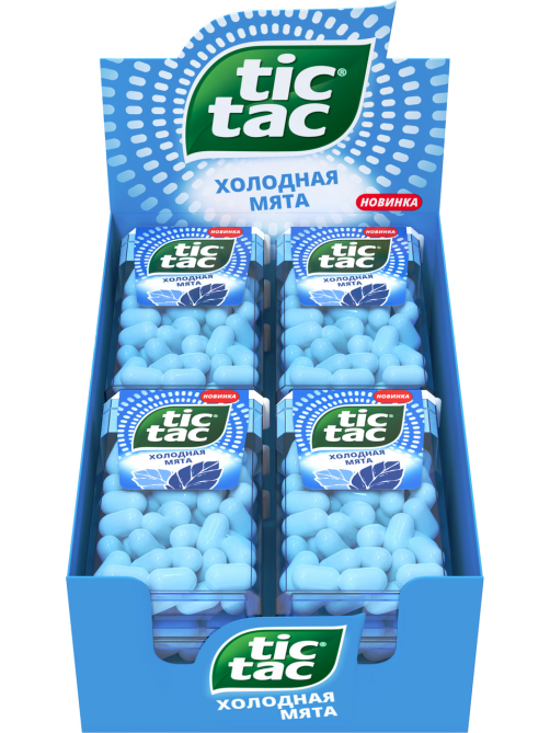 Драже Tic Tac Холодная мята освежающее, 16г x 12 шт