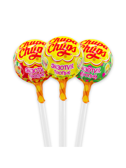 Карамель Chupa Chups Экзотик Тропик ассорти, 12г x 100 шт