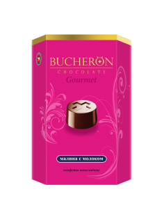 Конфеты Bucheron Gourmet шоколадные малина и молоко, 130г