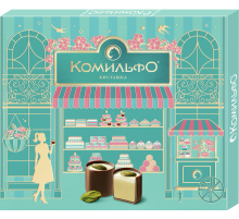 Набор шоколадных конфет Комильфо с двухслойной начинкой со вкусом фисташки, 232г
