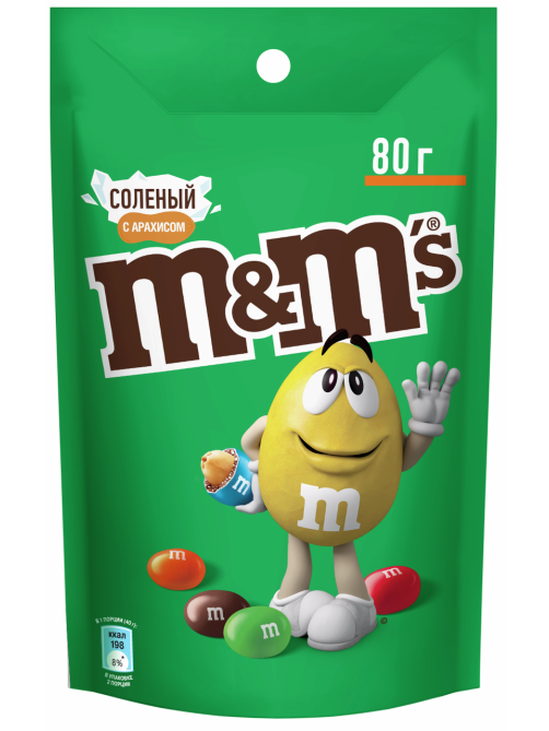 Драже M&M's Соленый арахис, 80г
