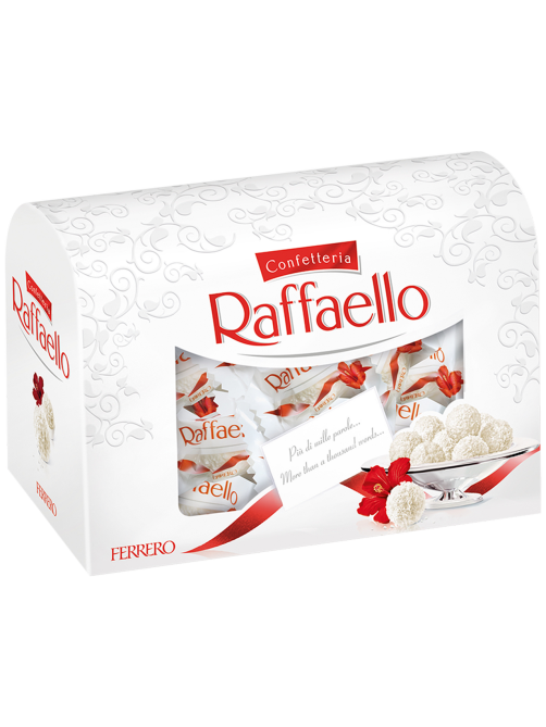 Конфеты в коробке Raffaello с цельным миндальным орехом в кокосовой обсыпке сундук, 240г