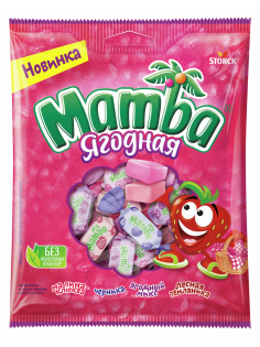 Конфеты жевательные Mamba ягодная, 70г