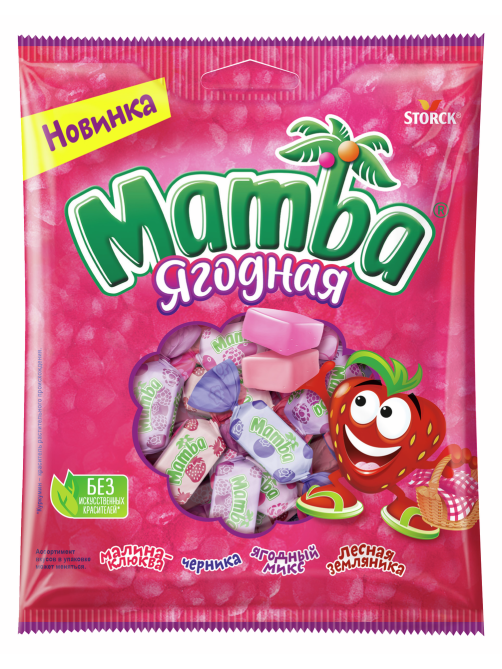 Конфеты жевательные Mamba ягодная, 70г
