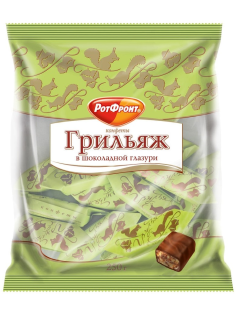 Конфеты Рот Фронт Грильяж в шоколаде, 200г
