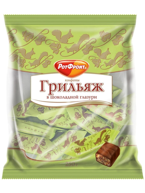 Конфеты Рот Фронт Грильяж в шоколаде, 200г