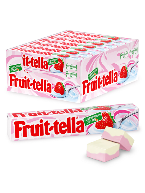 Конфеты жевательные Fruittella Клубничная с йогуртом, 41г