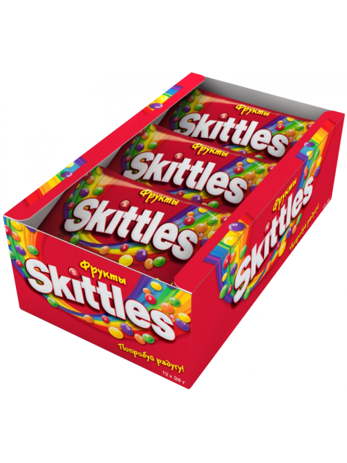 Драже Skittles фрукты, 38г x 12 шт