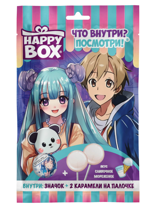Карамель Happy Box Аниме сливочное мороженое, 20г