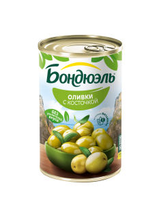 Оливки Бондюэль с косточкой, 300г