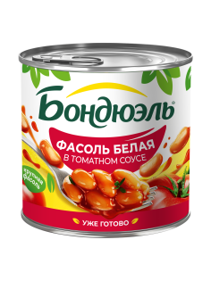 Фасоль белая Бондюэль в томатном соусе, 400г
