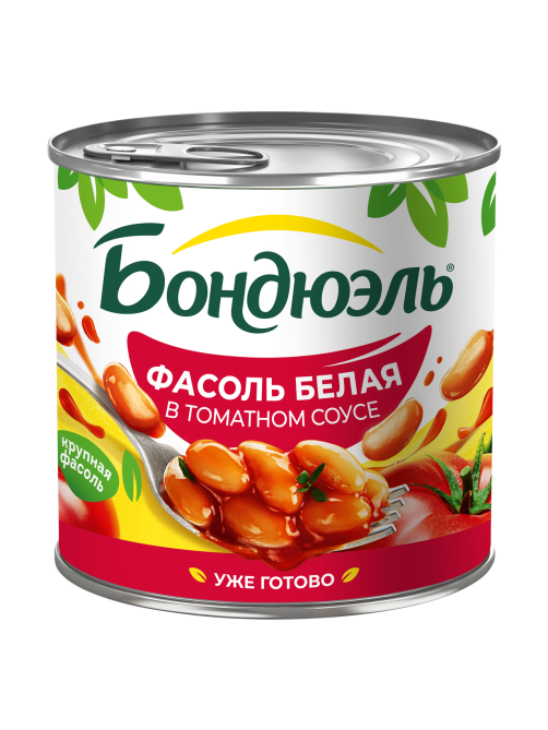 Фасоль белая Бондюэль в томатном соусе, 400г