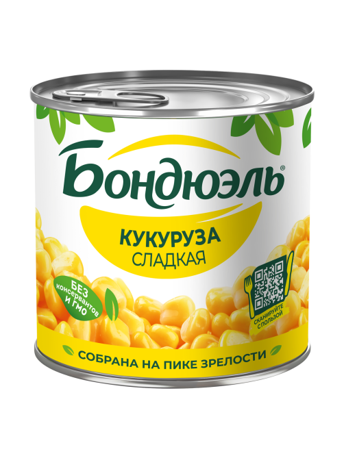 Кукуруза Бондюэль сладкая, 340г