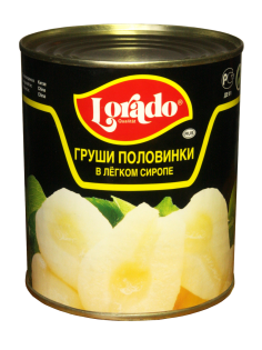 Груши Lorado половинки в легком сиропе, 850г